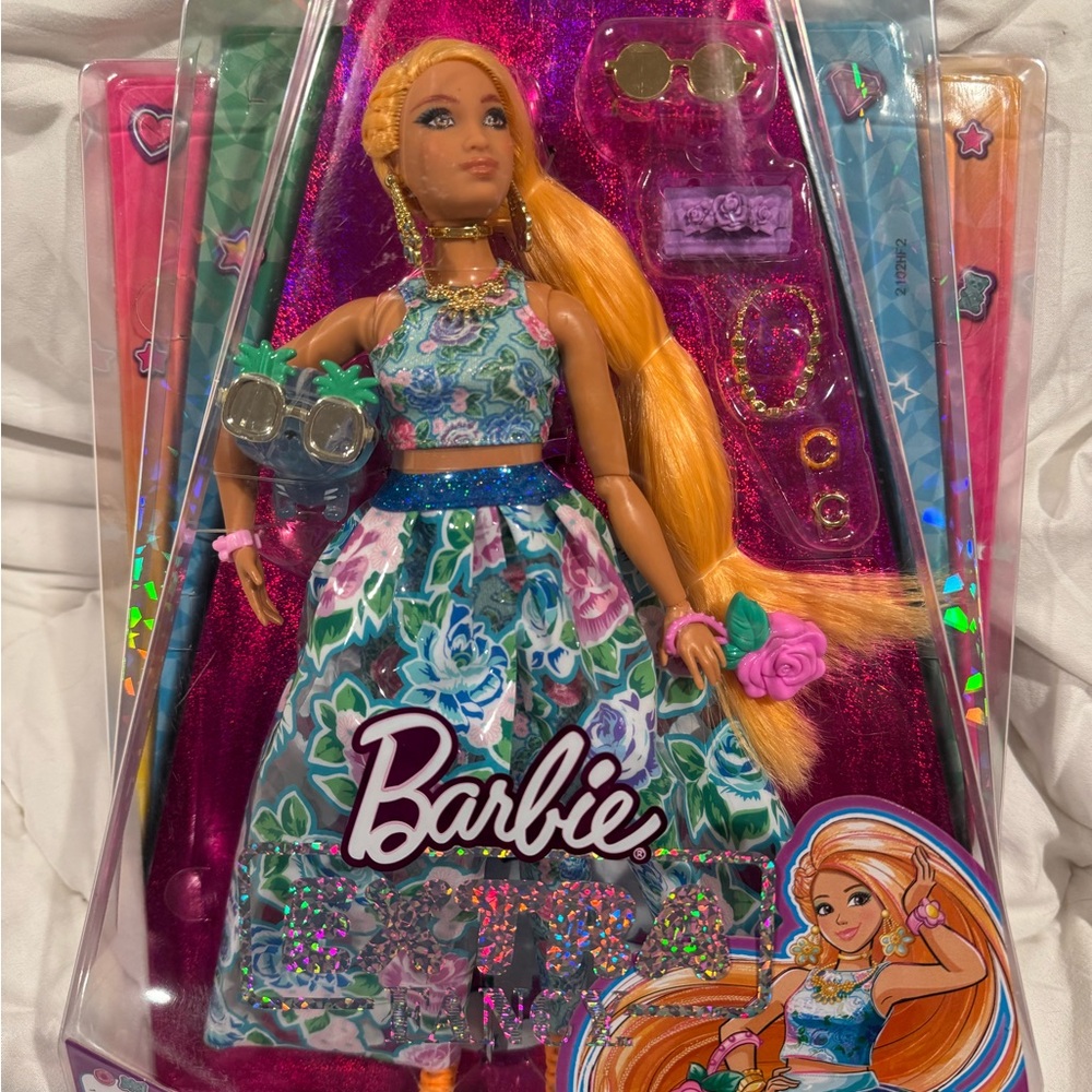 Barbie Extra Fancy with Vibrant Floral Dress and Accessories